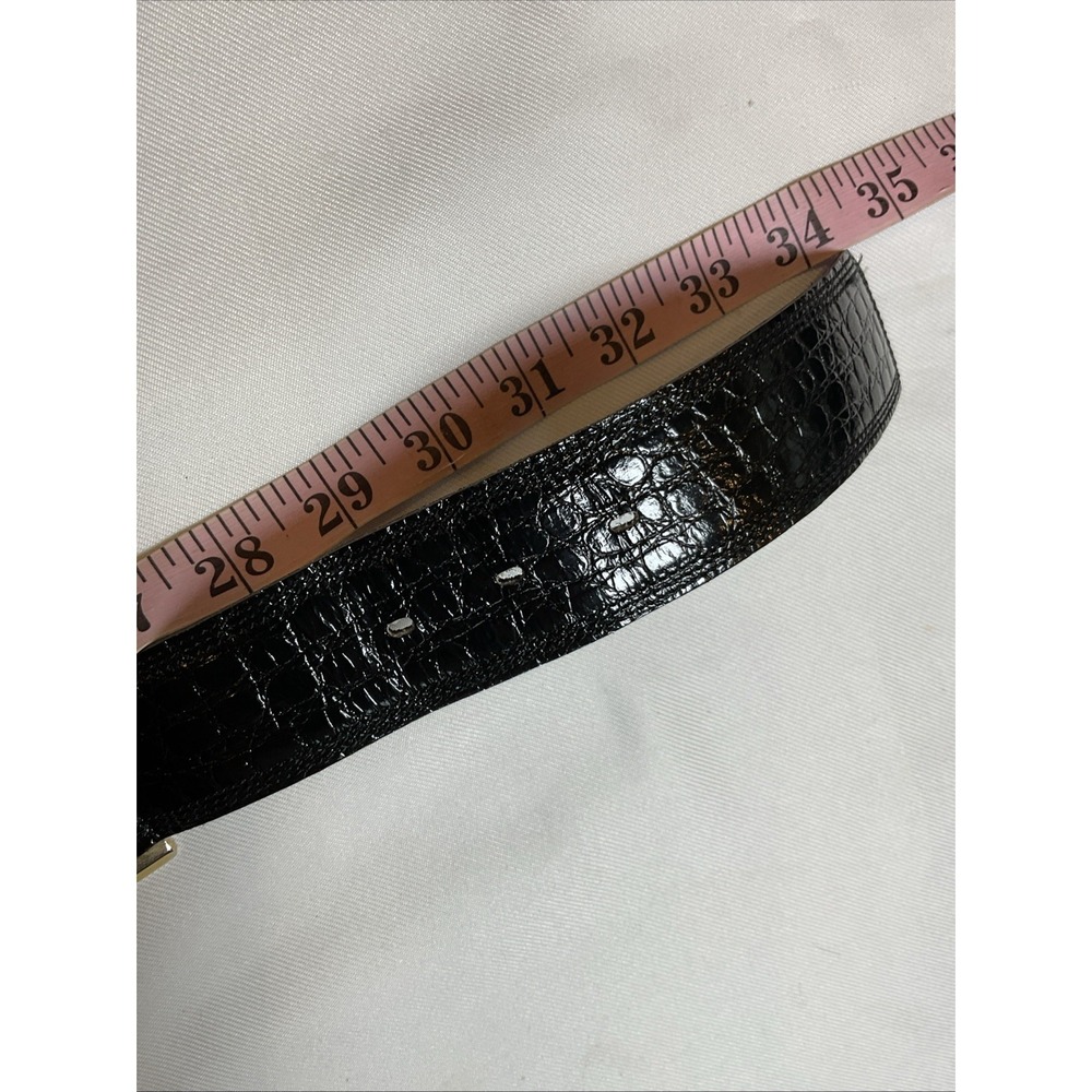 Bergdorf Goodman Crocodile Statement Belt Modular Rings Patent Wide Size 30 - Picture 8 of 12